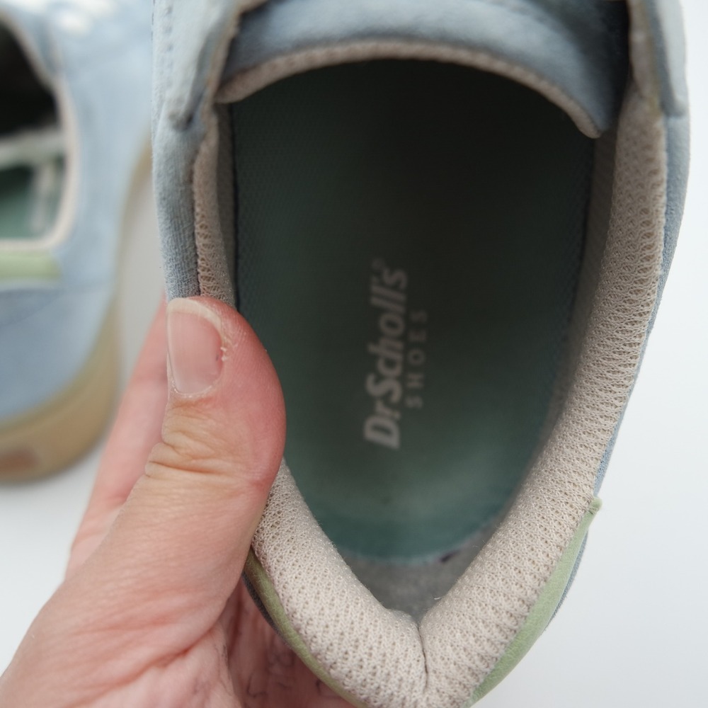 Dr Scholls Time Off Light Blue Platform Sneakers Womens Lace Up Gum Sole 8.5 - Picture 9 of 10